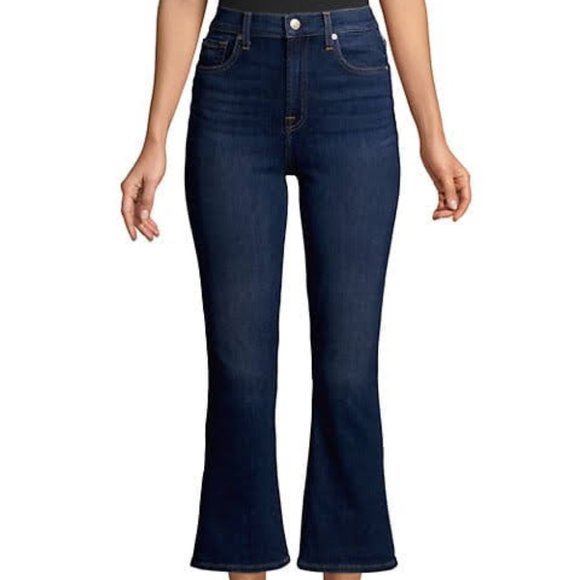 7 for all mankind flare jeans, SIZE 23(XXS), INSEAM 25, SLIM FIT, "GENTLY USED" - Picture 1 of 2